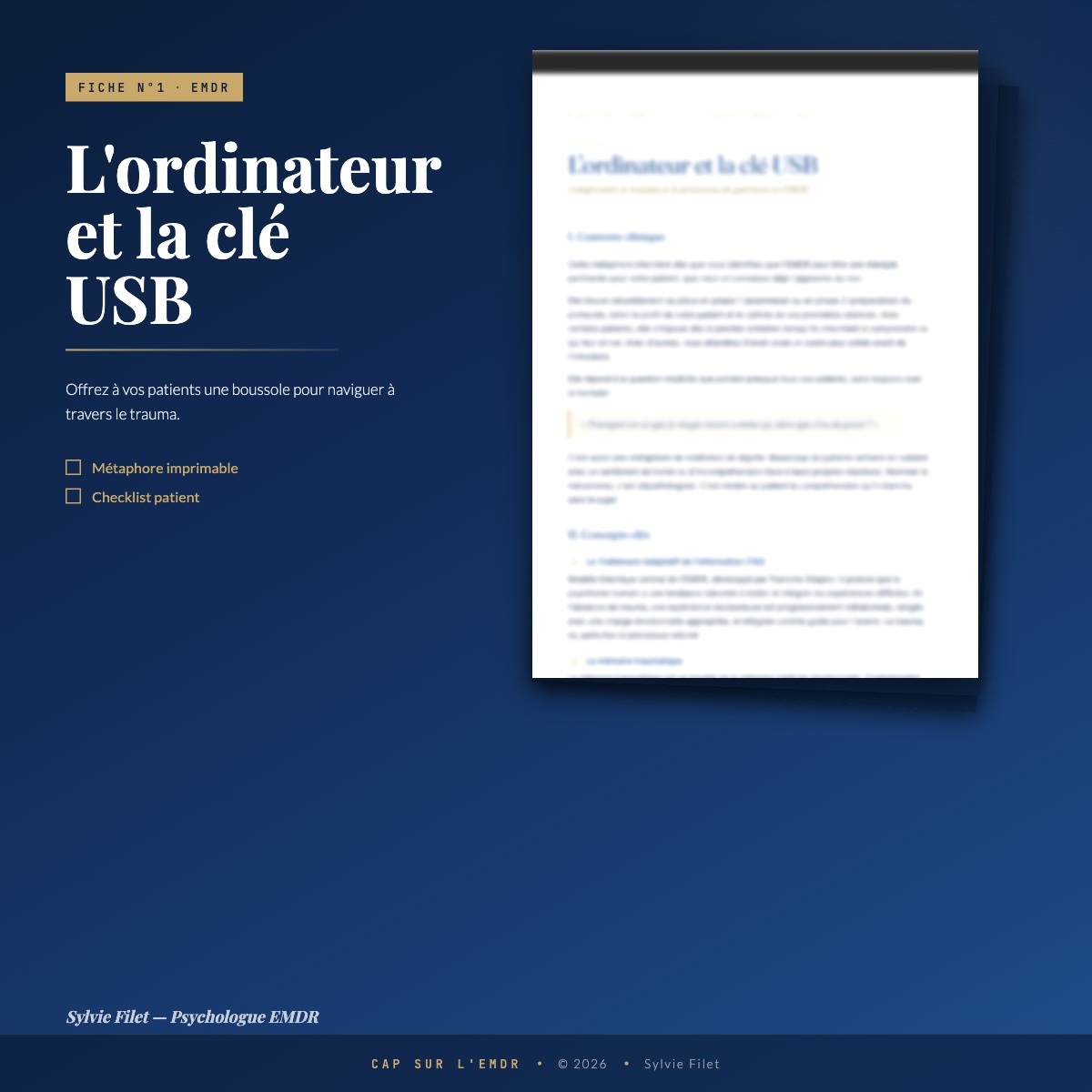 Fiche 1 — L'ordinateur et la clé USB