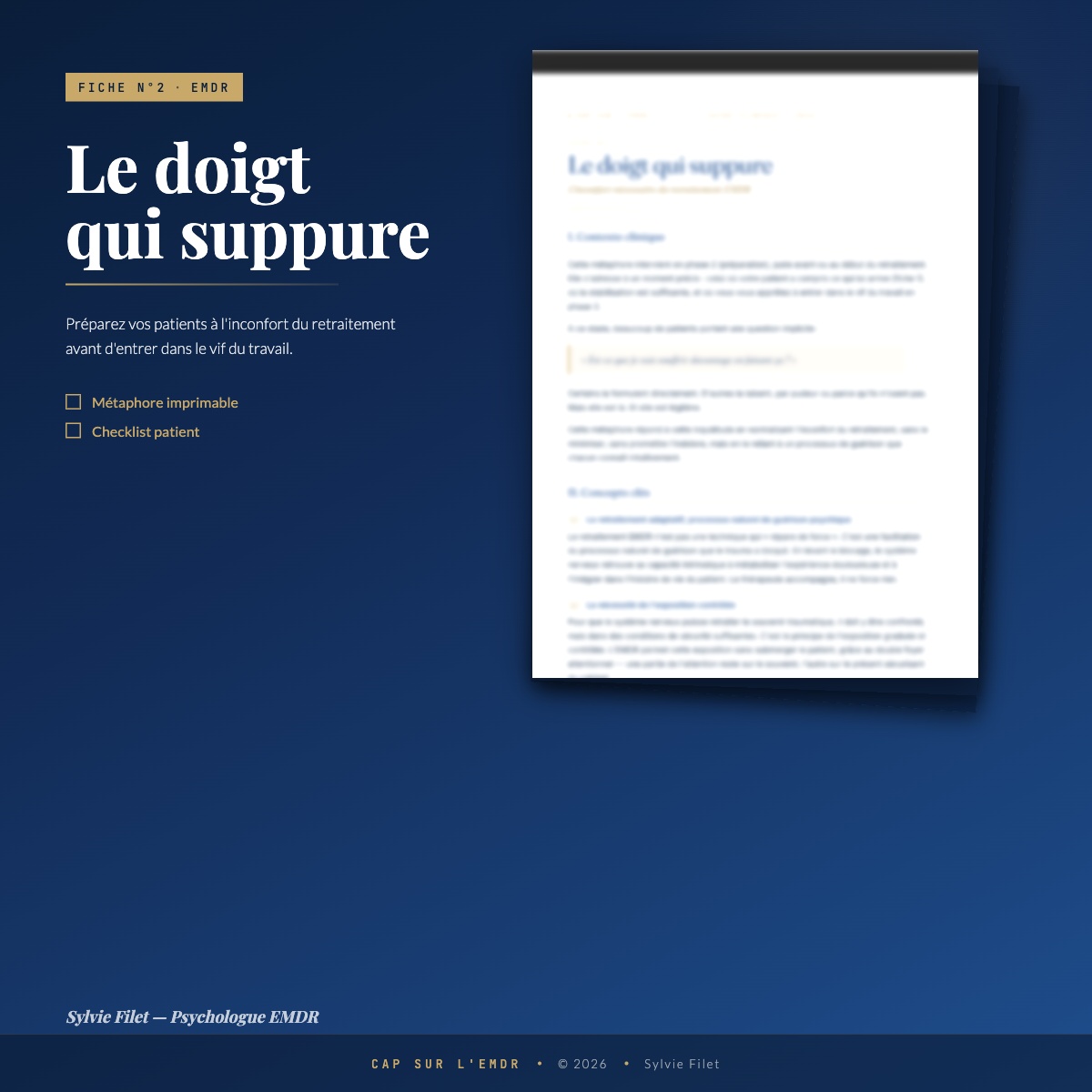 Le doigt qui suppure